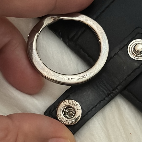 GUCCI Guccissima Key Holder Key Case 6 Hooks Leather Black - Picture 15 of 17